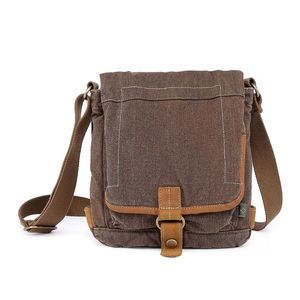TSD Brand Atona Classic Flap Canvas Crossbody Bag